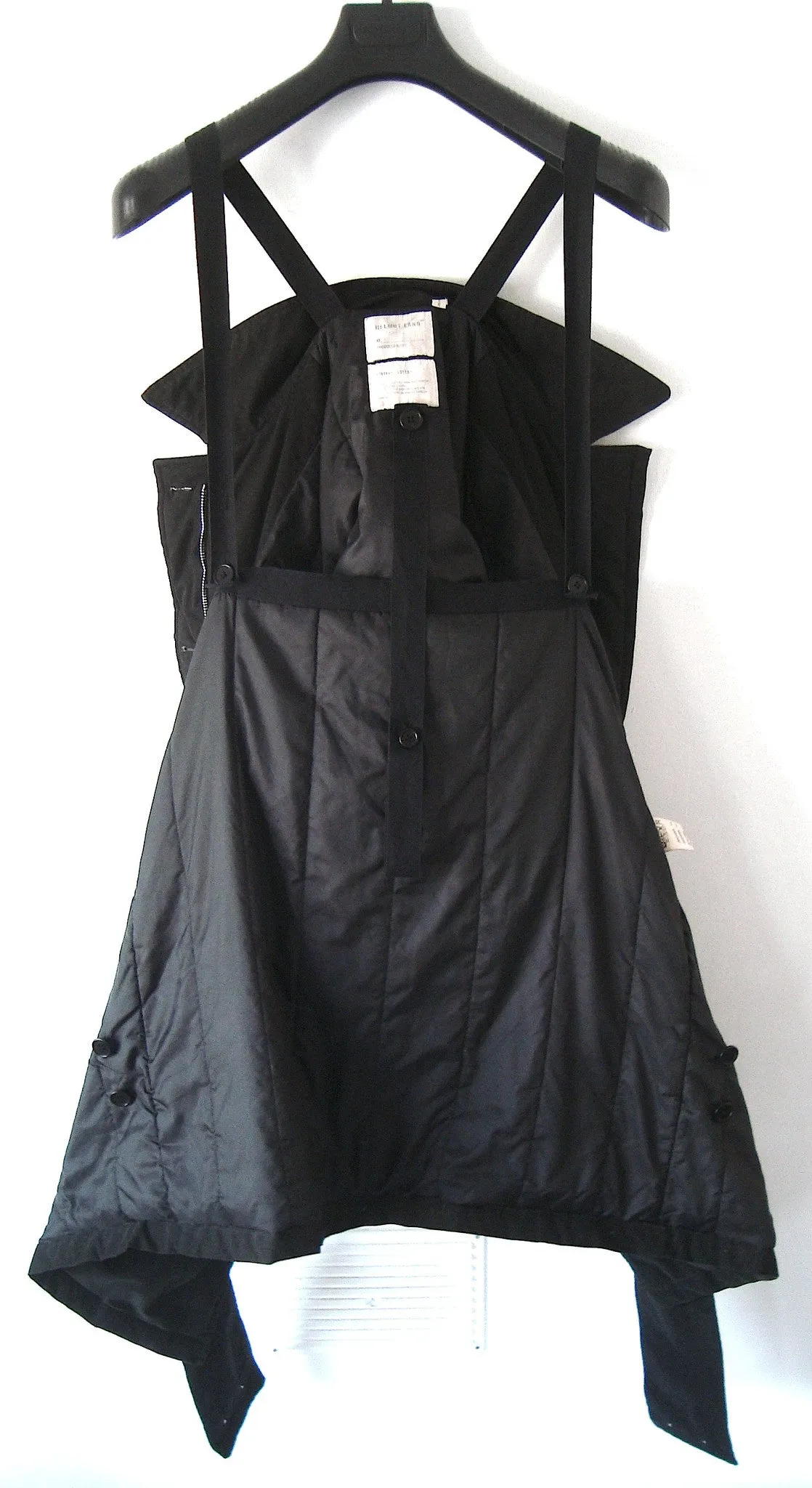 1999 Resinated Cotton Padded Biker Coat with Bondage Straps