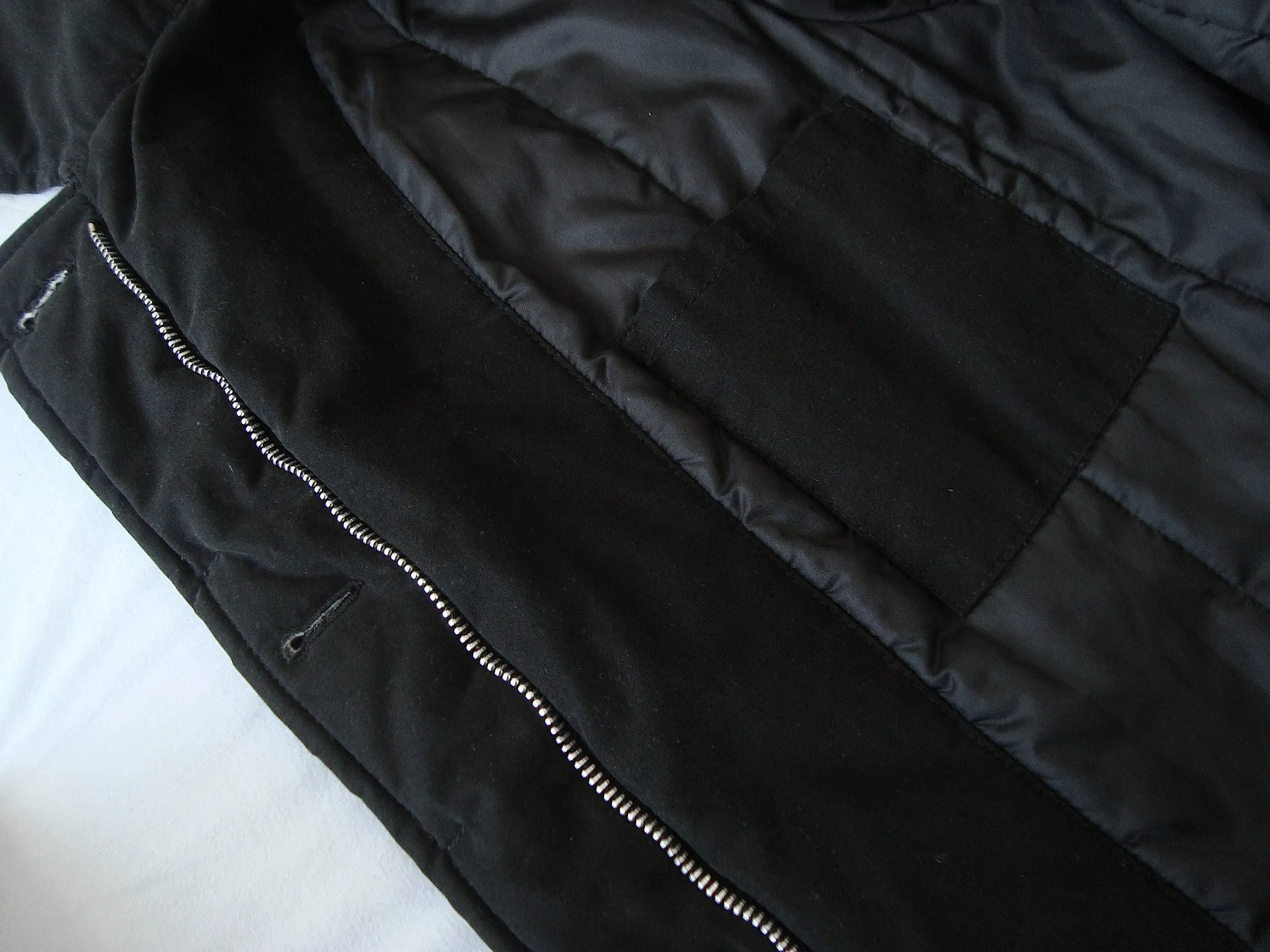 1999 Resinated Cotton Padded Biker Coat with Bondage Straps