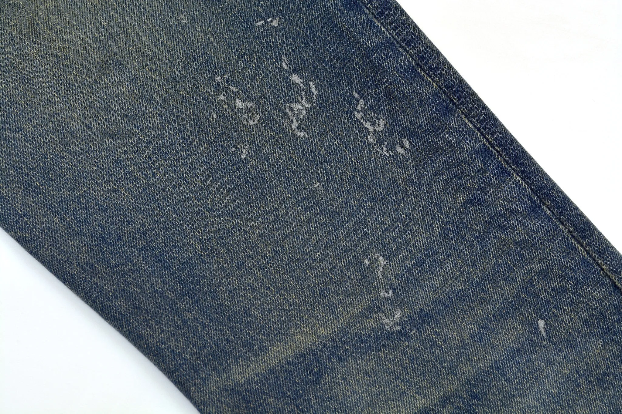 2000 Vintage Sanded Denim Painter Jeans (Dark Wash)