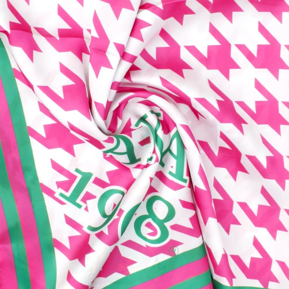 AKA Alpha Kappa Alpha Sorority Inspired Houndstooth Square Scarf for Women