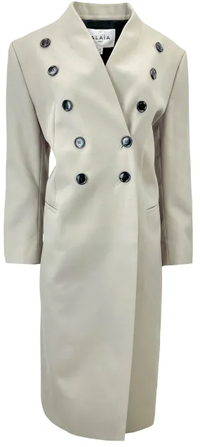 Alaïa Double Breasted Coat in Sable