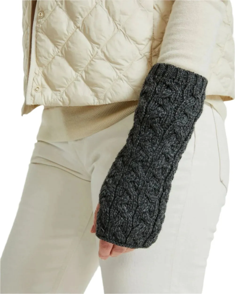 Aran Supersoft Merino Fingerless Gloves