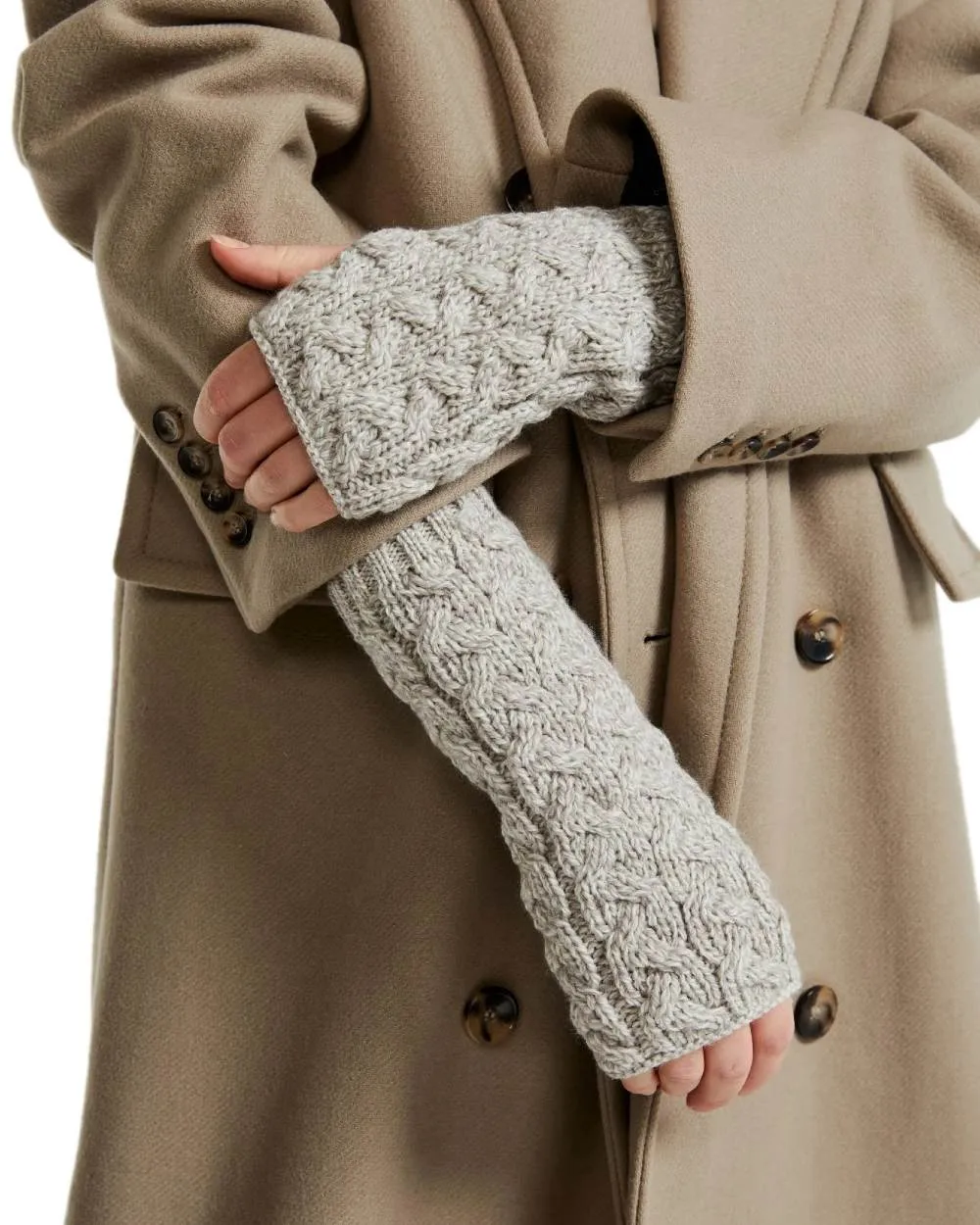 Aran Supersoft Merino Fingerless Gloves