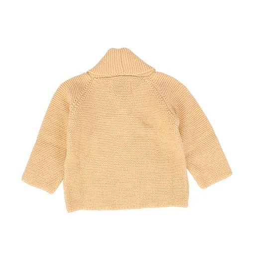 AYMARA LIGHT ORANGE DOUBLE BREASTED KNIT CARDIGAN [Final Sale]