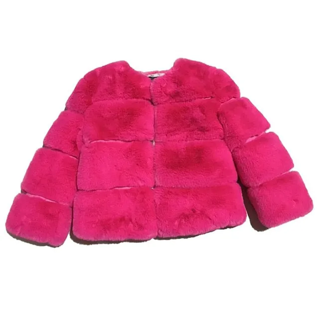 Baby Girl Faux Fur Winter Down Parka Jacket