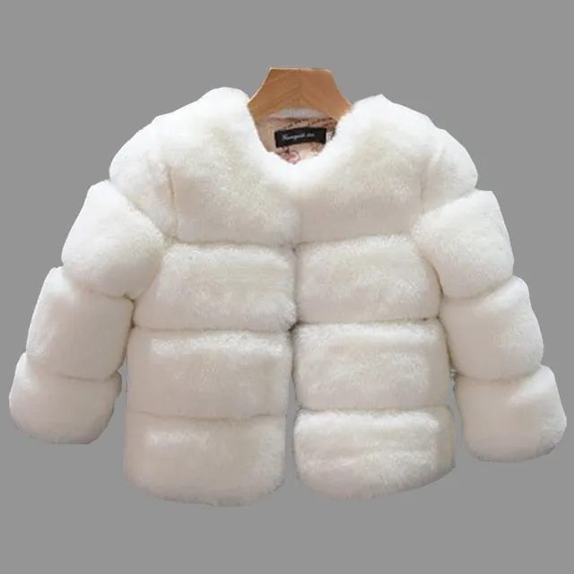 Baby Girl Faux Fur Winter Down Parka Jacket