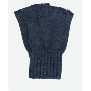 Barbour Fingerless Mens Lambswool Gloves - Navy