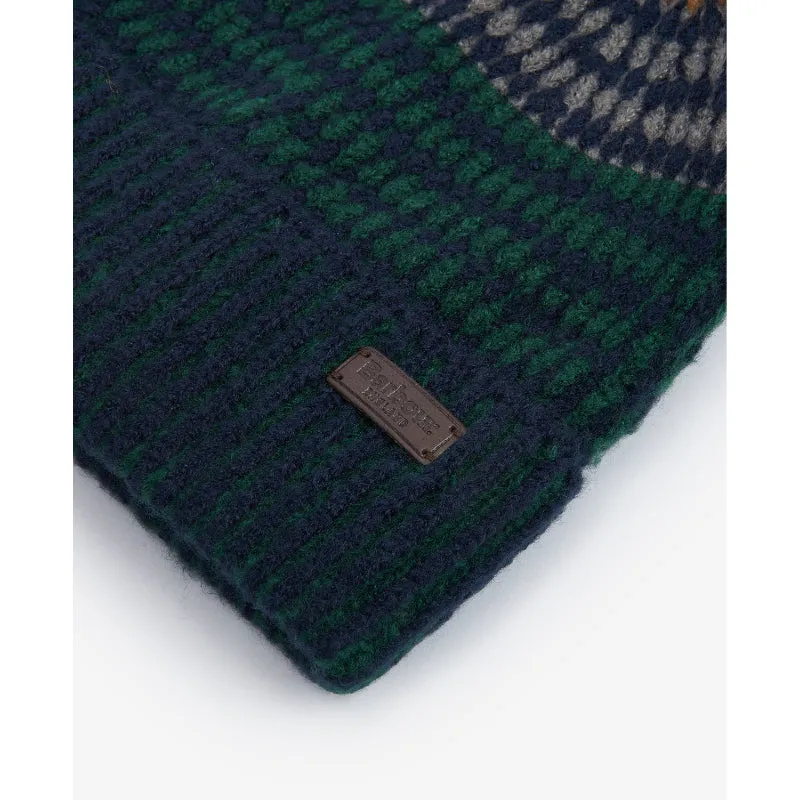 Barbour Harray Mens Beanie Hat - Green Loch