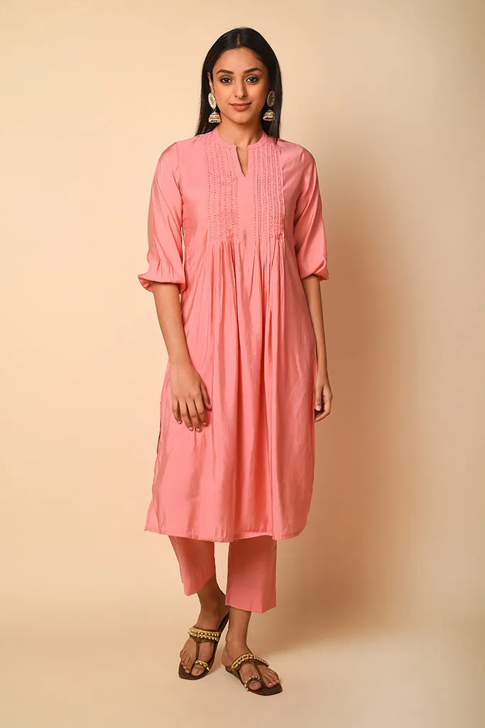 Beaded Pleats Kurta Set