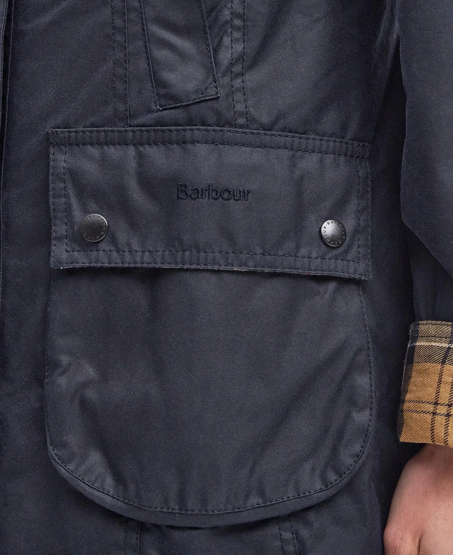 Beadnell Wax Jacket - Navy