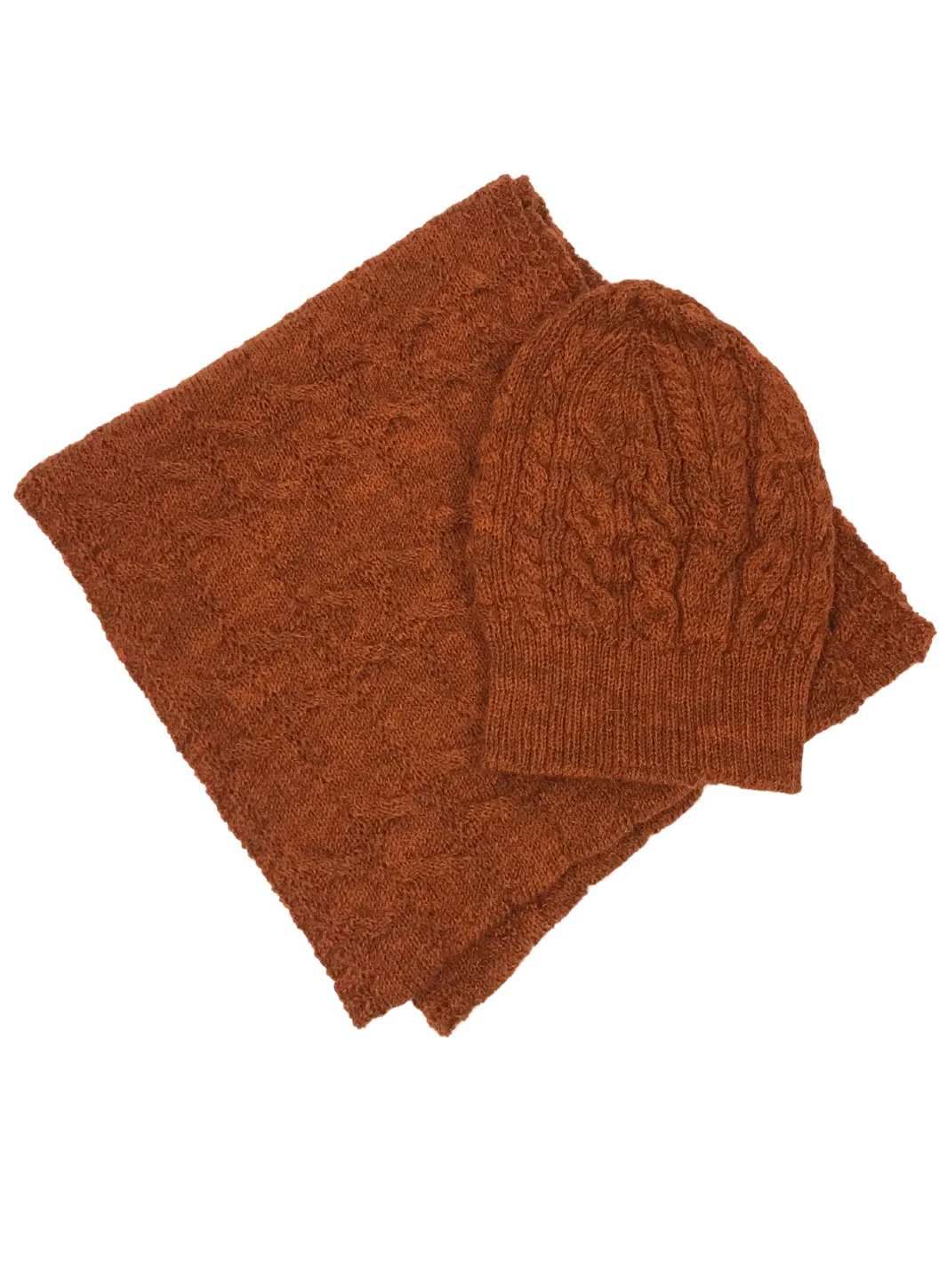 Beanie & Snood Set - Burnt Orange