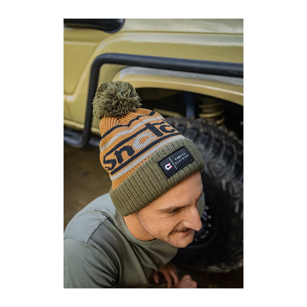 Beanie Jacquard Army Brown