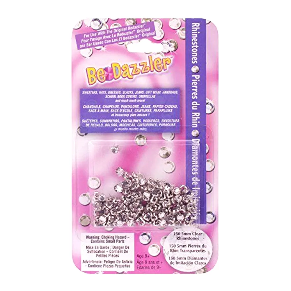 BeDazzler Clear Rhinestone Pack – 150 Pieces for Shimmering Creativity