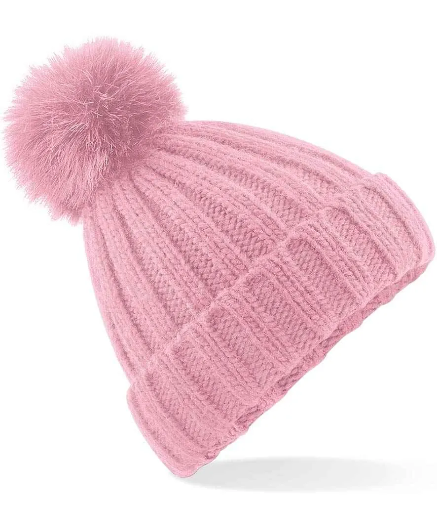 Beechfield Verbier Fur Pop Pom Beanie