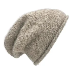 Beige Essential Knit Alpaca Beanie | Ethical Style