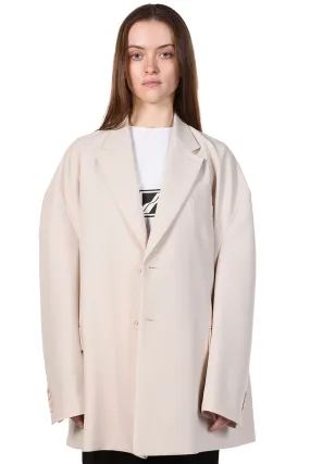 Beige Oversize Single Jacket