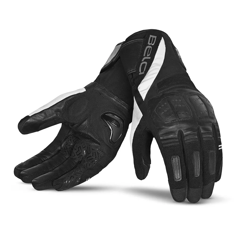 BELA Highway Winter Motorcycle Gloves Black White