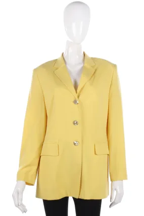 Betty Barclay Jacket Yellow with Mother of Pearl Buttons Size 14