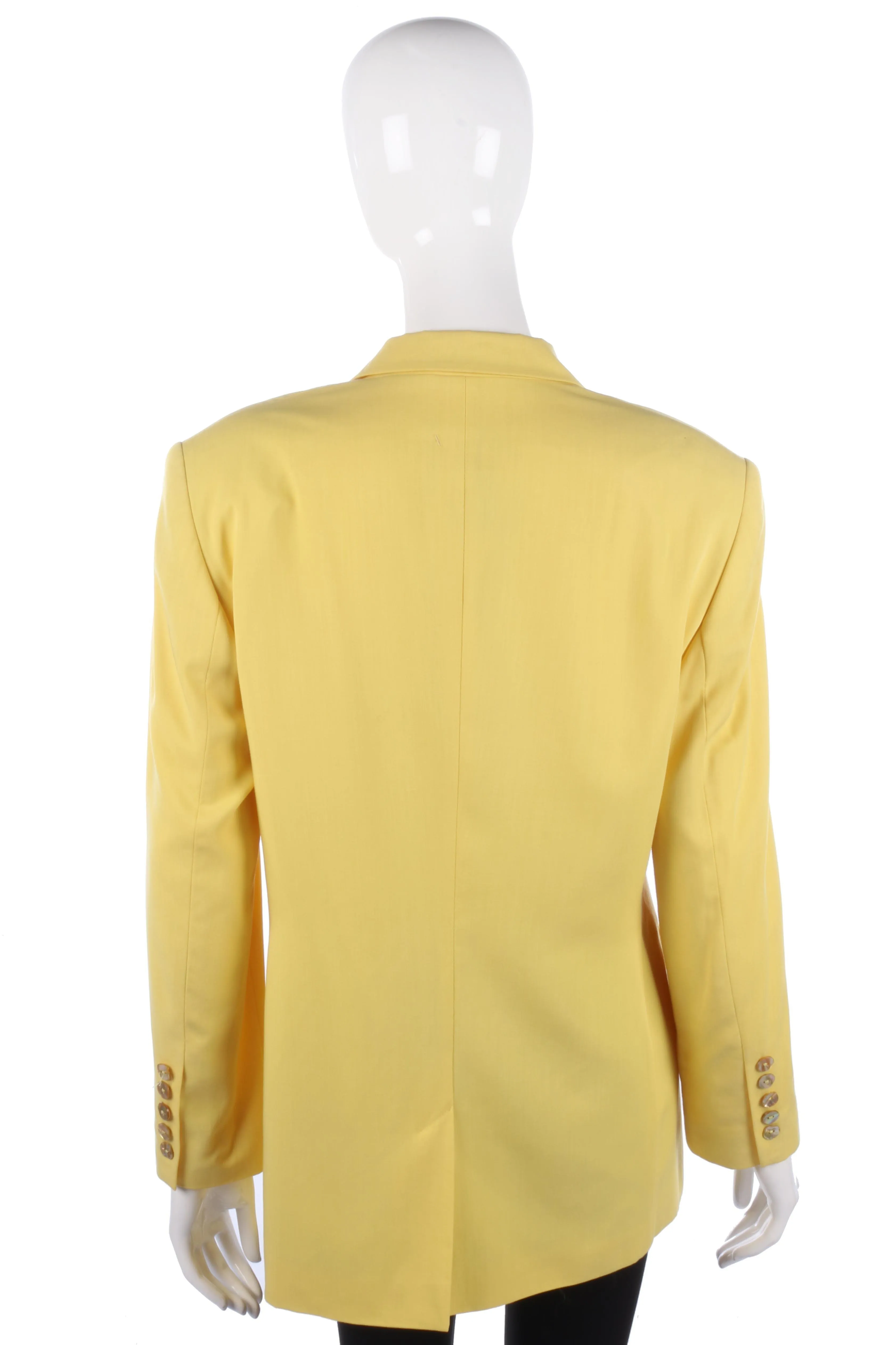 Betty Barclay Jacket Yellow with Mother of Pearl Buttons Size 14