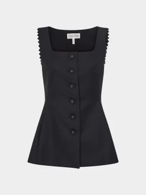 Bibba Sleeveless Jacket in Black