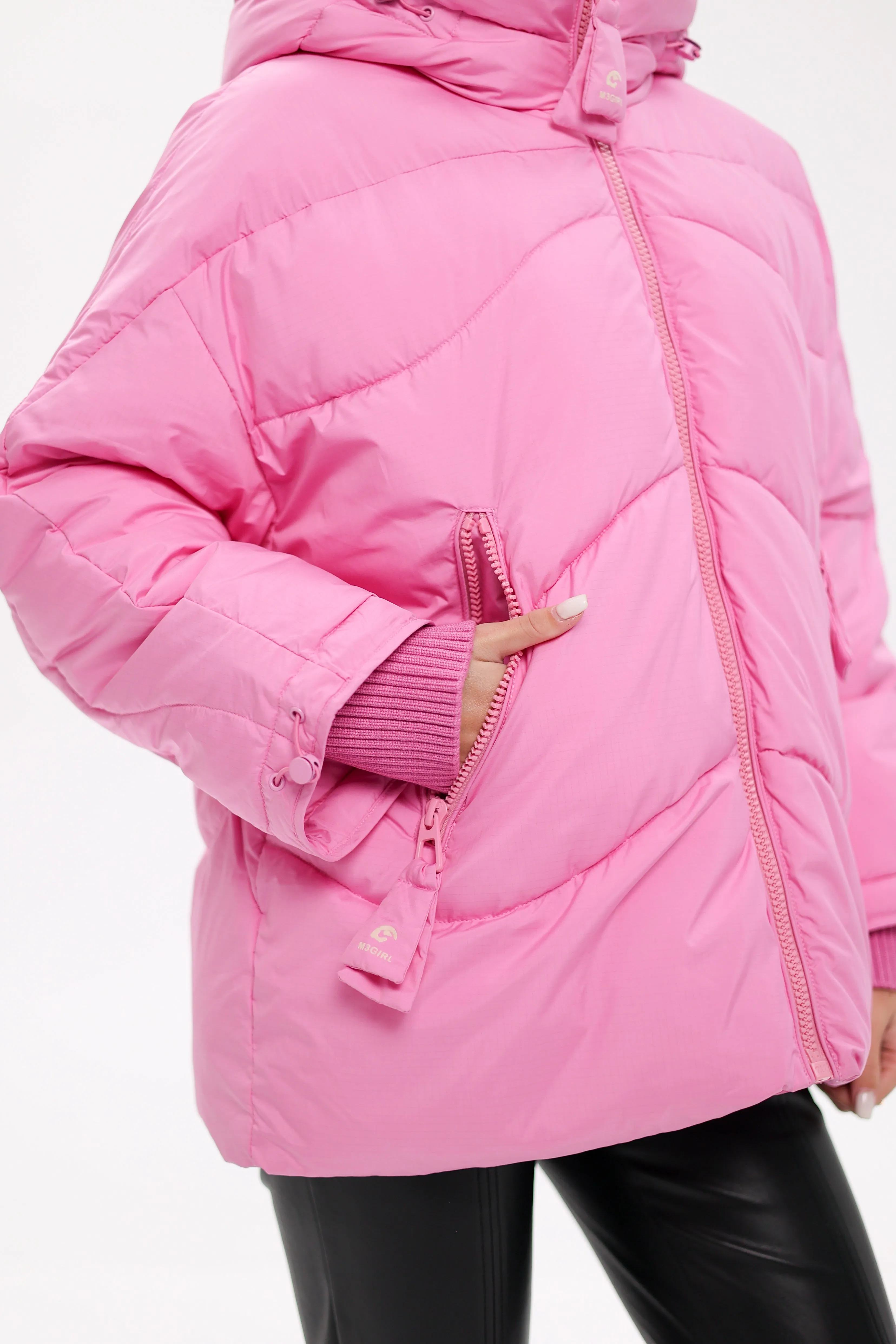 Bio Down Puffer Jacket in Pink