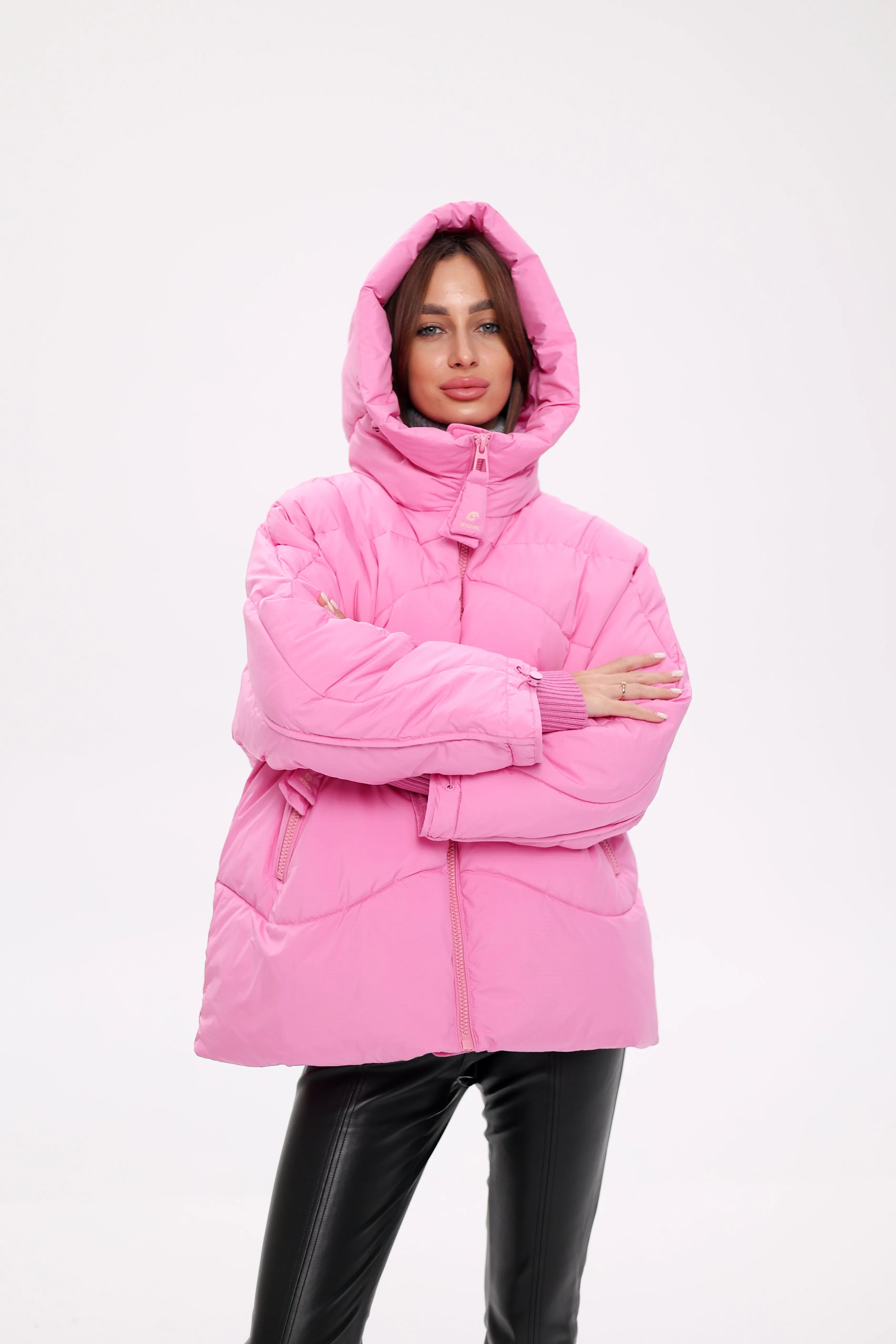 Bio Down Puffer Jacket in Pink