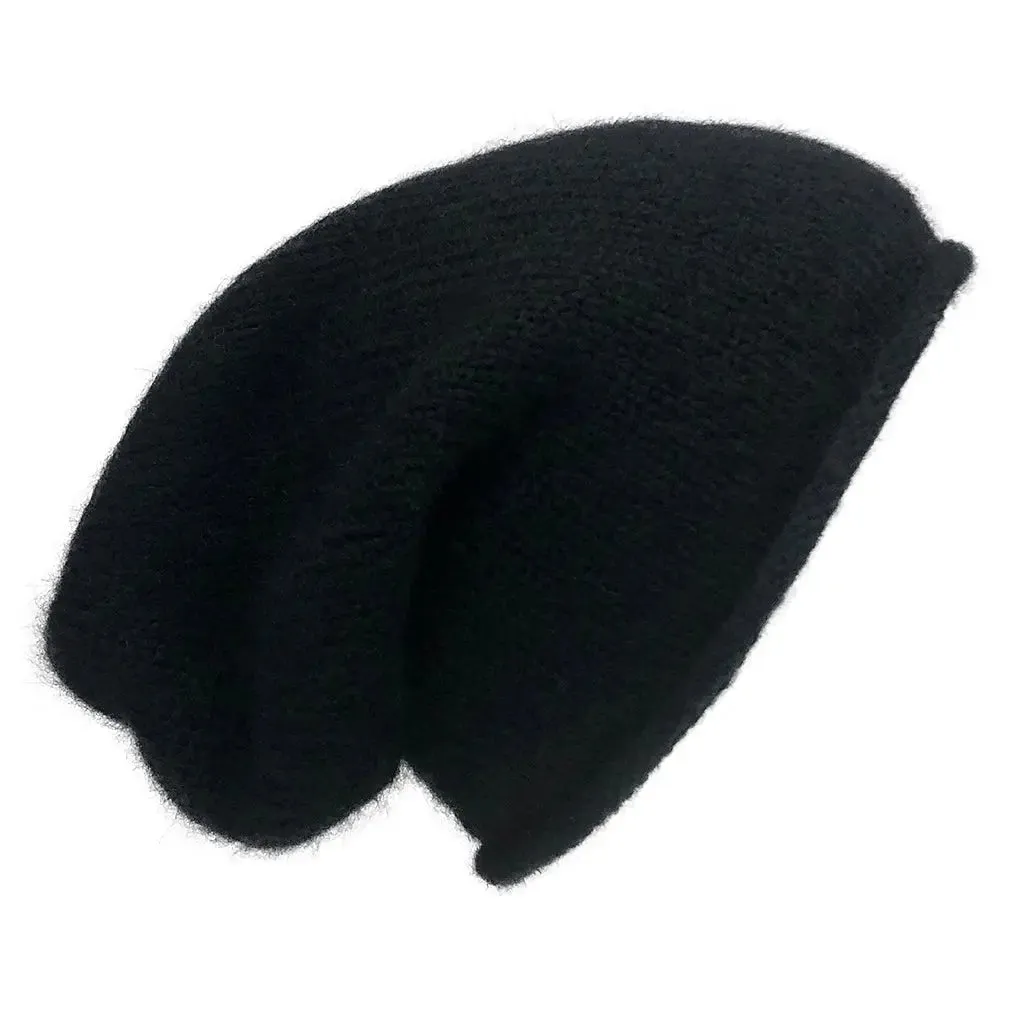 Black Essential Knit Alpaca Beanie | Ethical Style