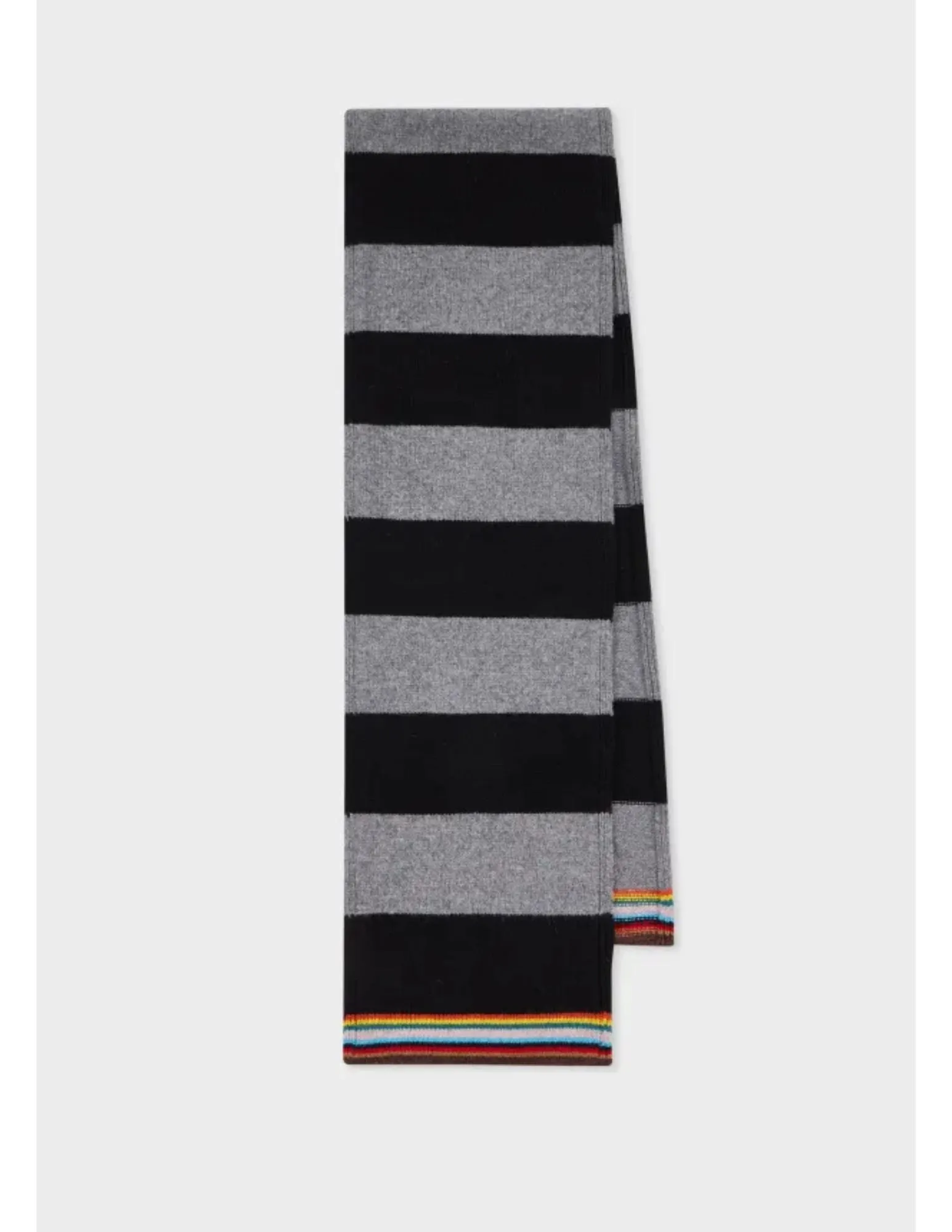 Block Stripe Scarf | Black Mix