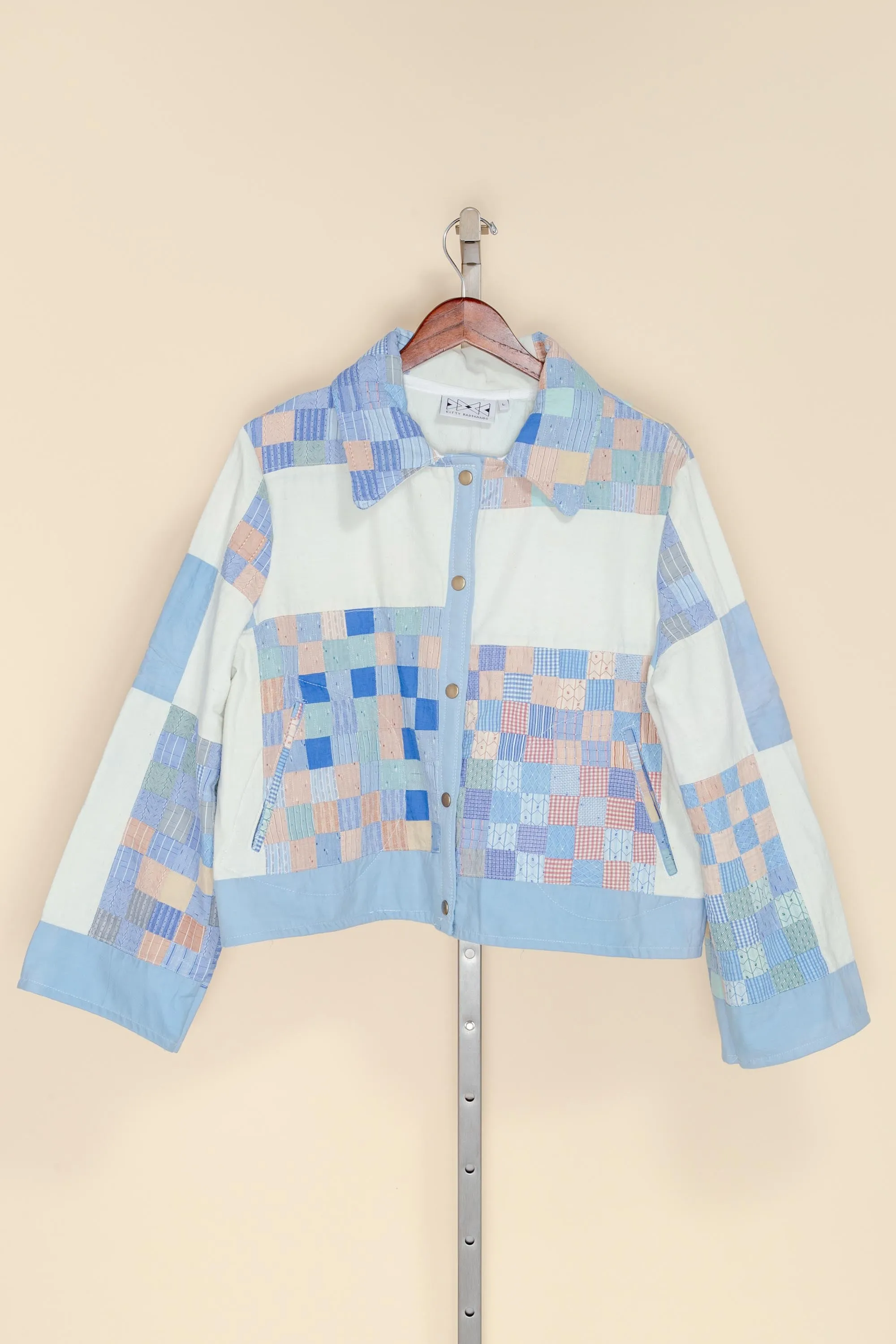 Blue Blocks Carey Coat (L)