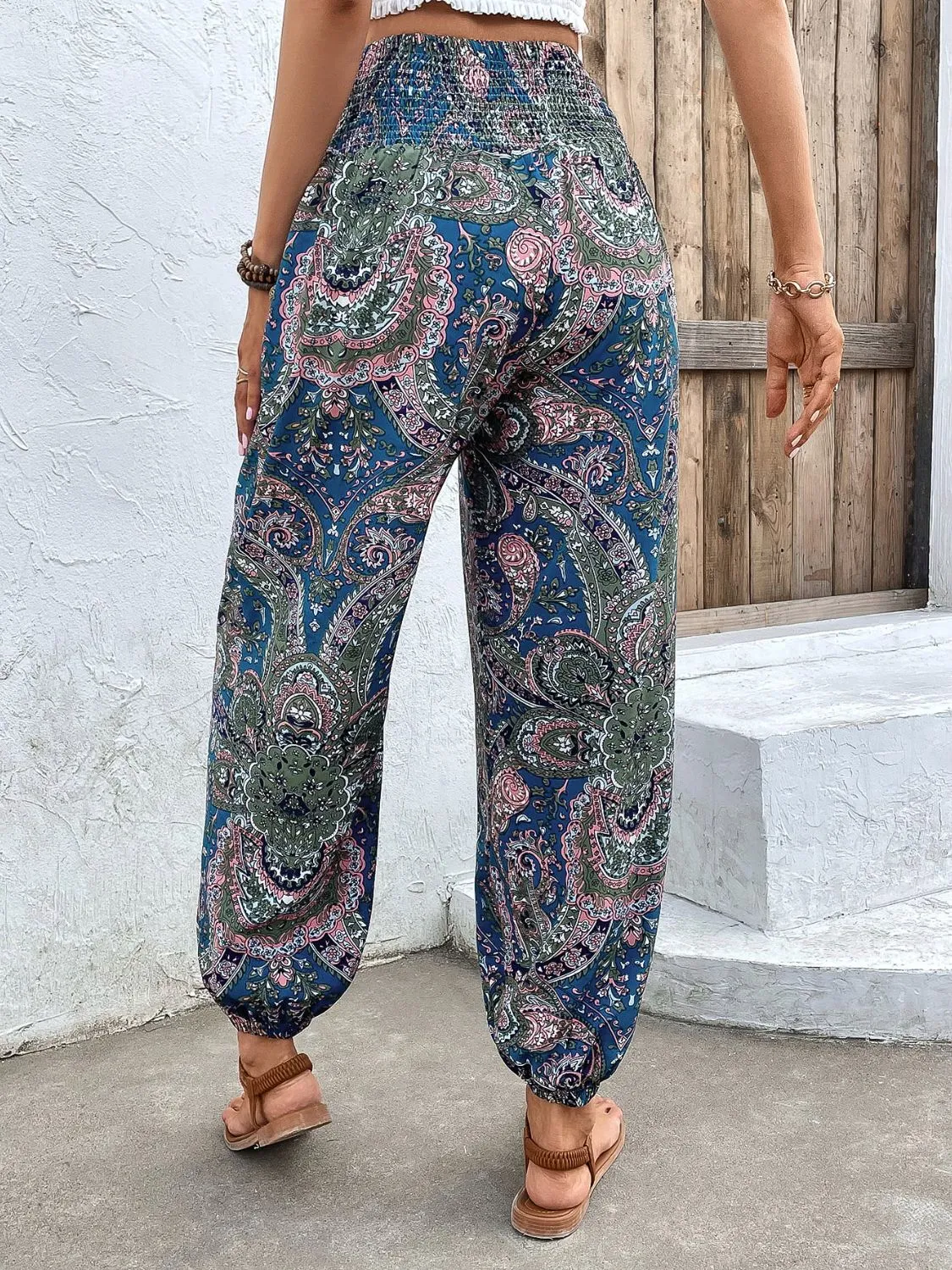 Boho Smocked Waist Pants