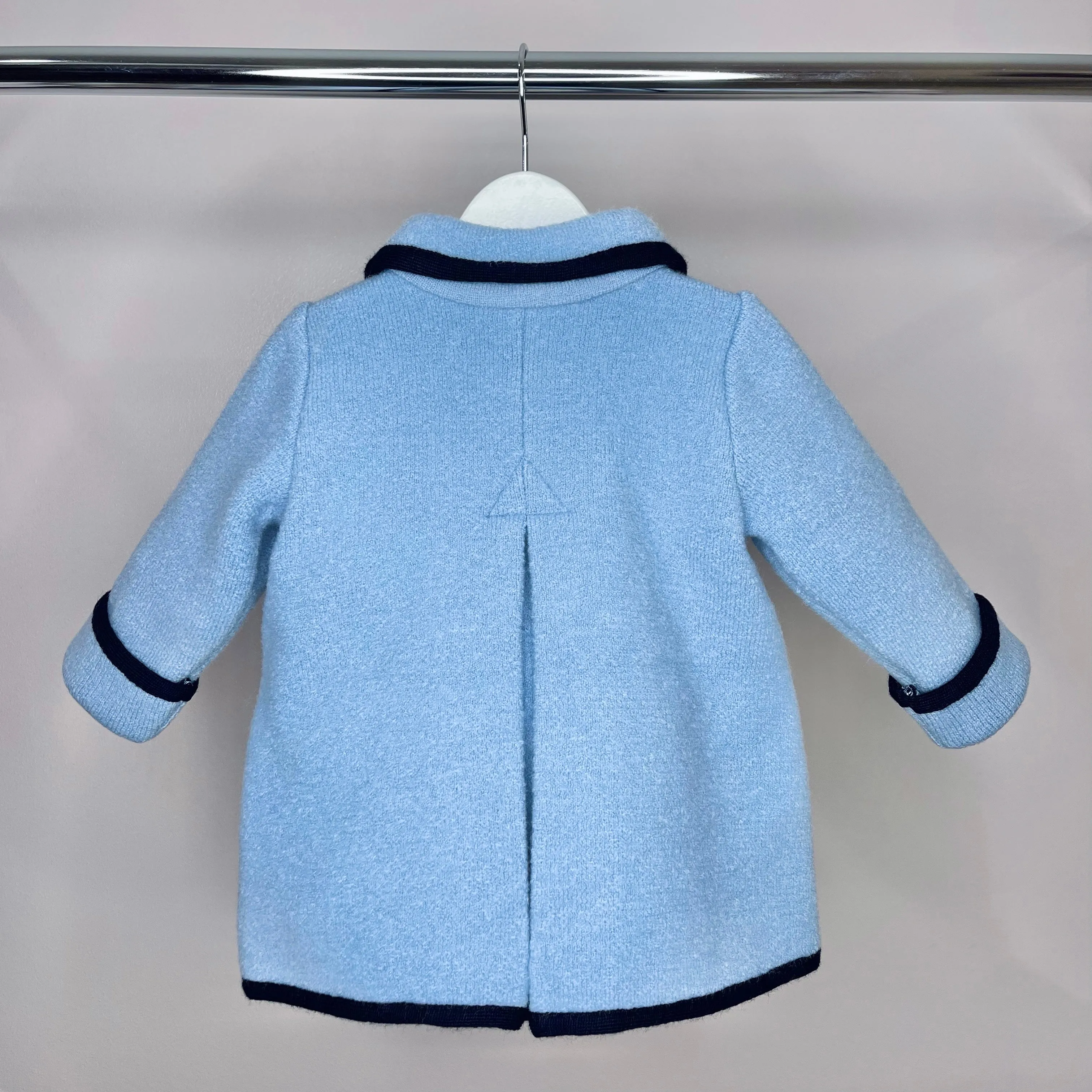 Boys Blue With Navy Trim Long Marae Coat