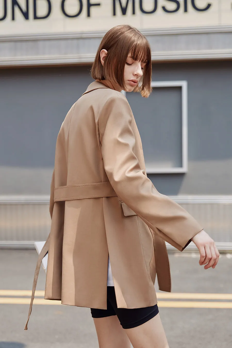 British style loose coat