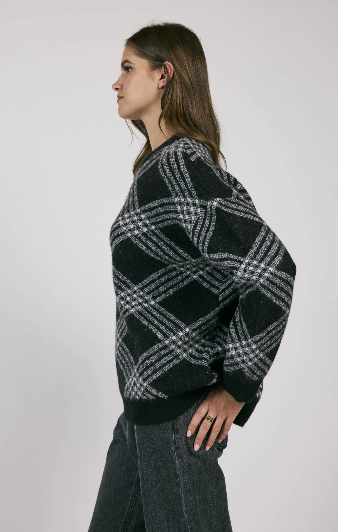 Brooke Plaid Print Sweater