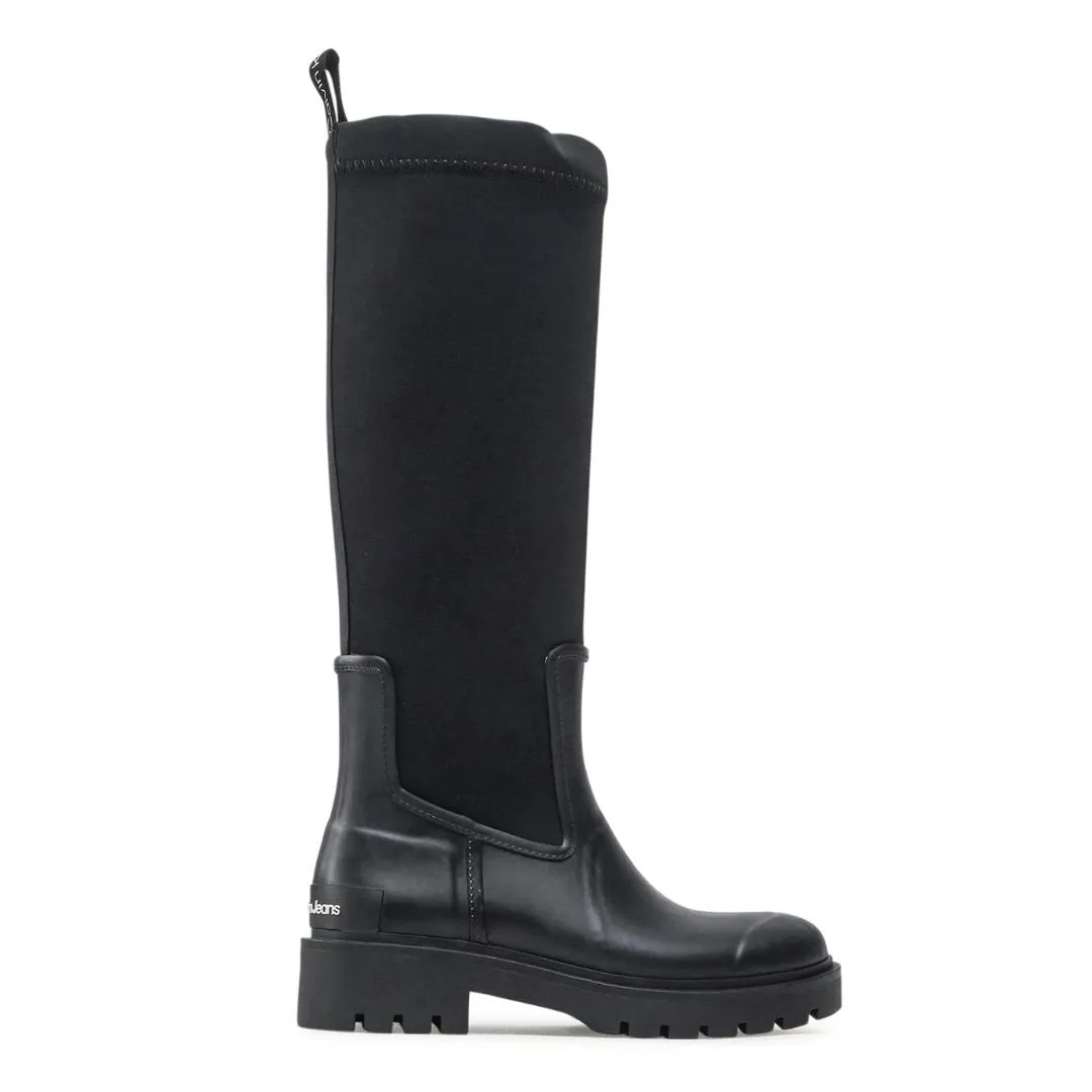 Calvin Klein Jeans High Rainboot Neoprene Rain Boots YW0YW00838-BLK