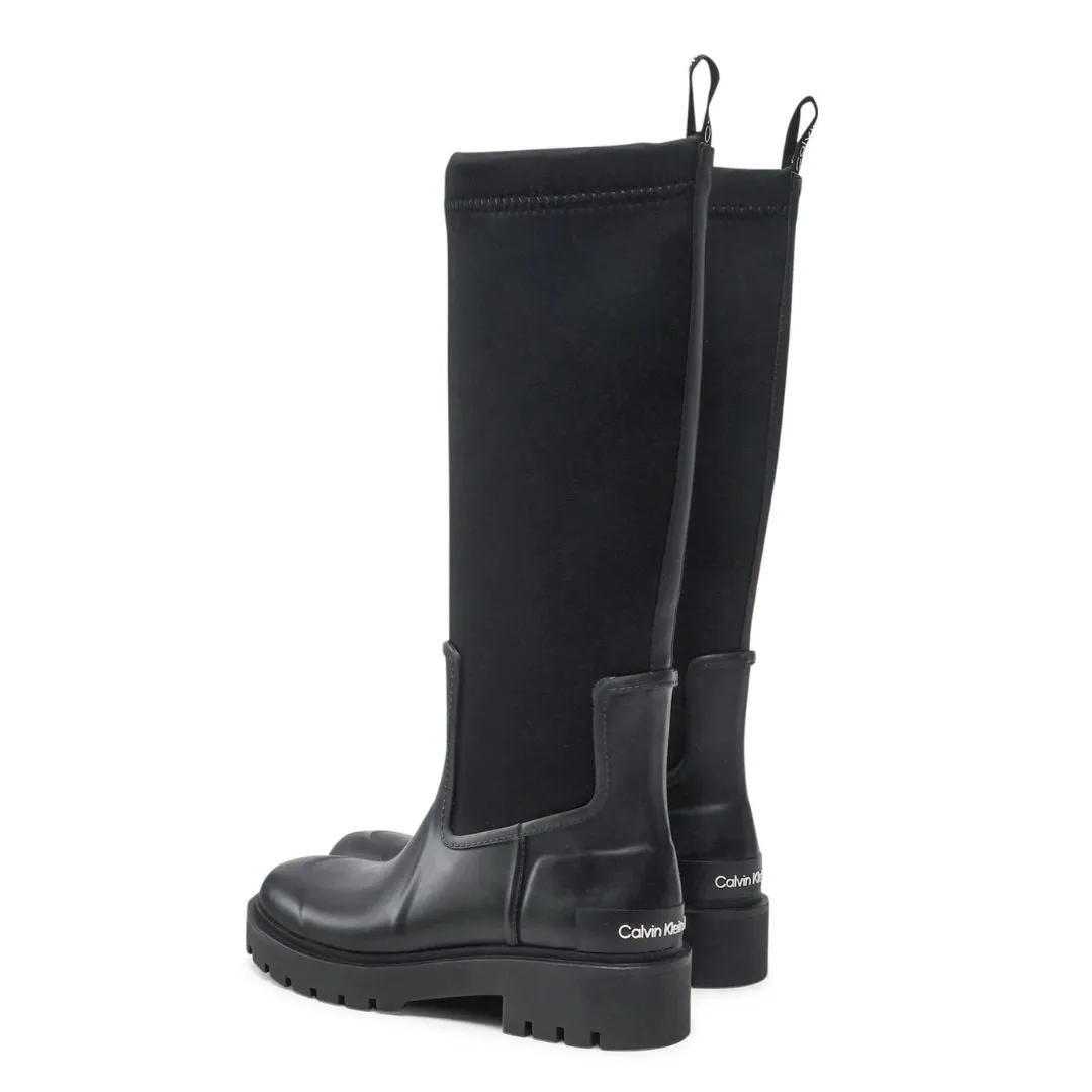 Calvin Klein Jeans High Rainboot Neoprene Rain Boots YW0YW00838-BLK