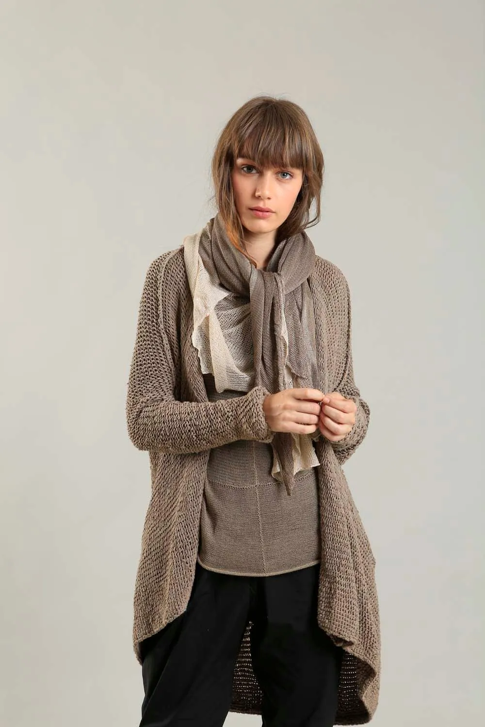 Camel Dark Taupe Chunky Sweater