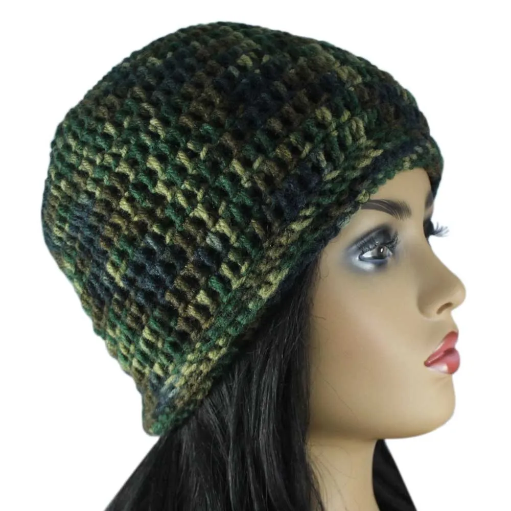 Camouflage Crochet Beanie Hat Medium/Large - JMCH27ML