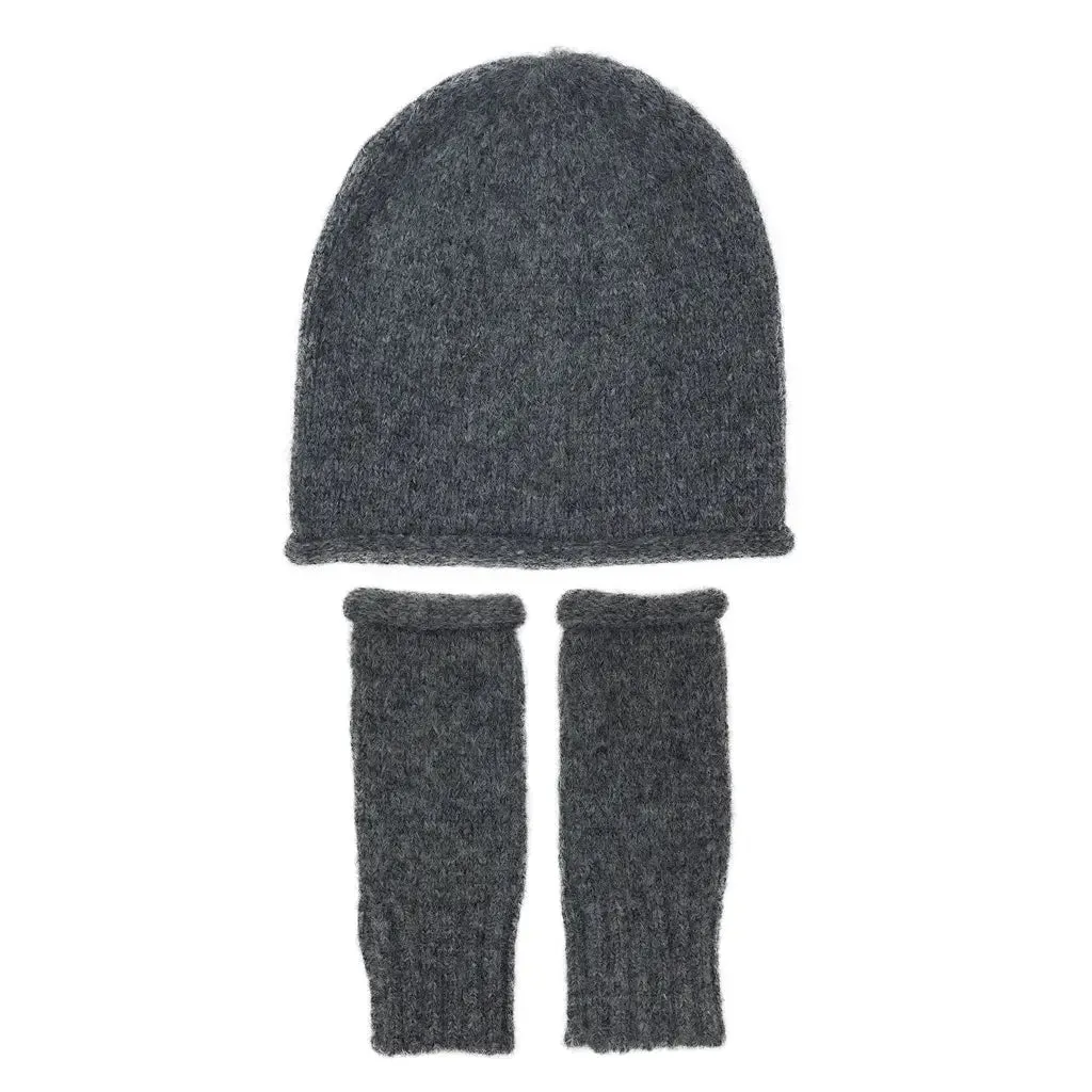 Charcoal Essential Knit Alpaca Beanie | Ethical Style