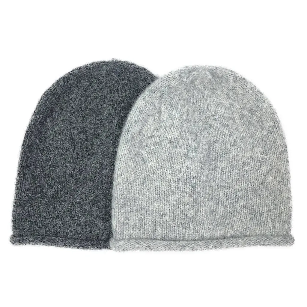 Charcoal Essential Knit Alpaca Beanie | Ethical Style