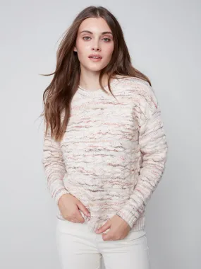 Charlie B Cable Knit Crew Neck Sweater