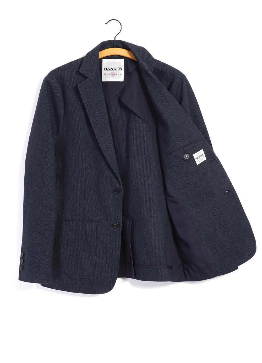 CHRIS | Classic Two Button Blazer | Brushed Blue