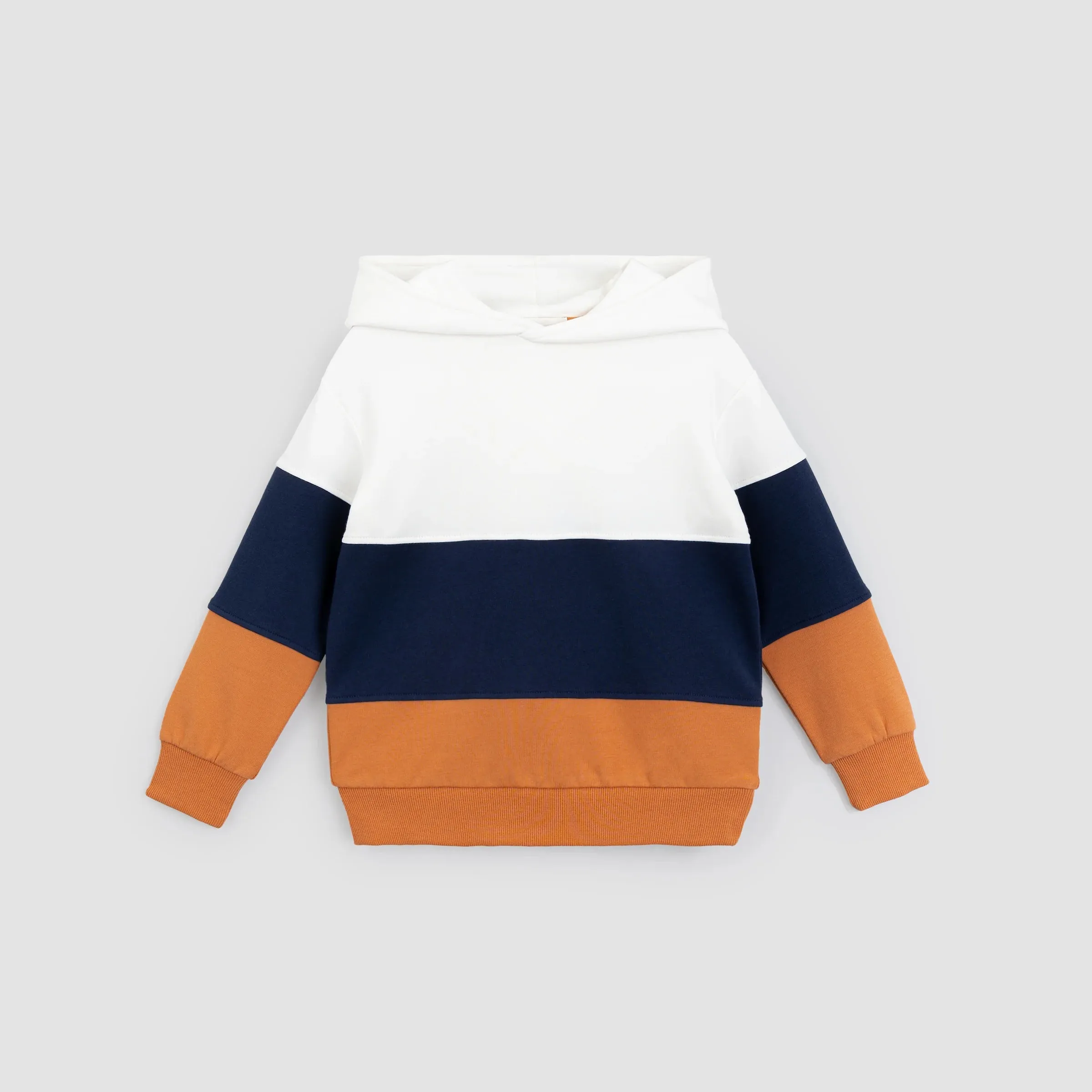 Colorblock Terry Hoodie Pullover - Orange | Miles The Label