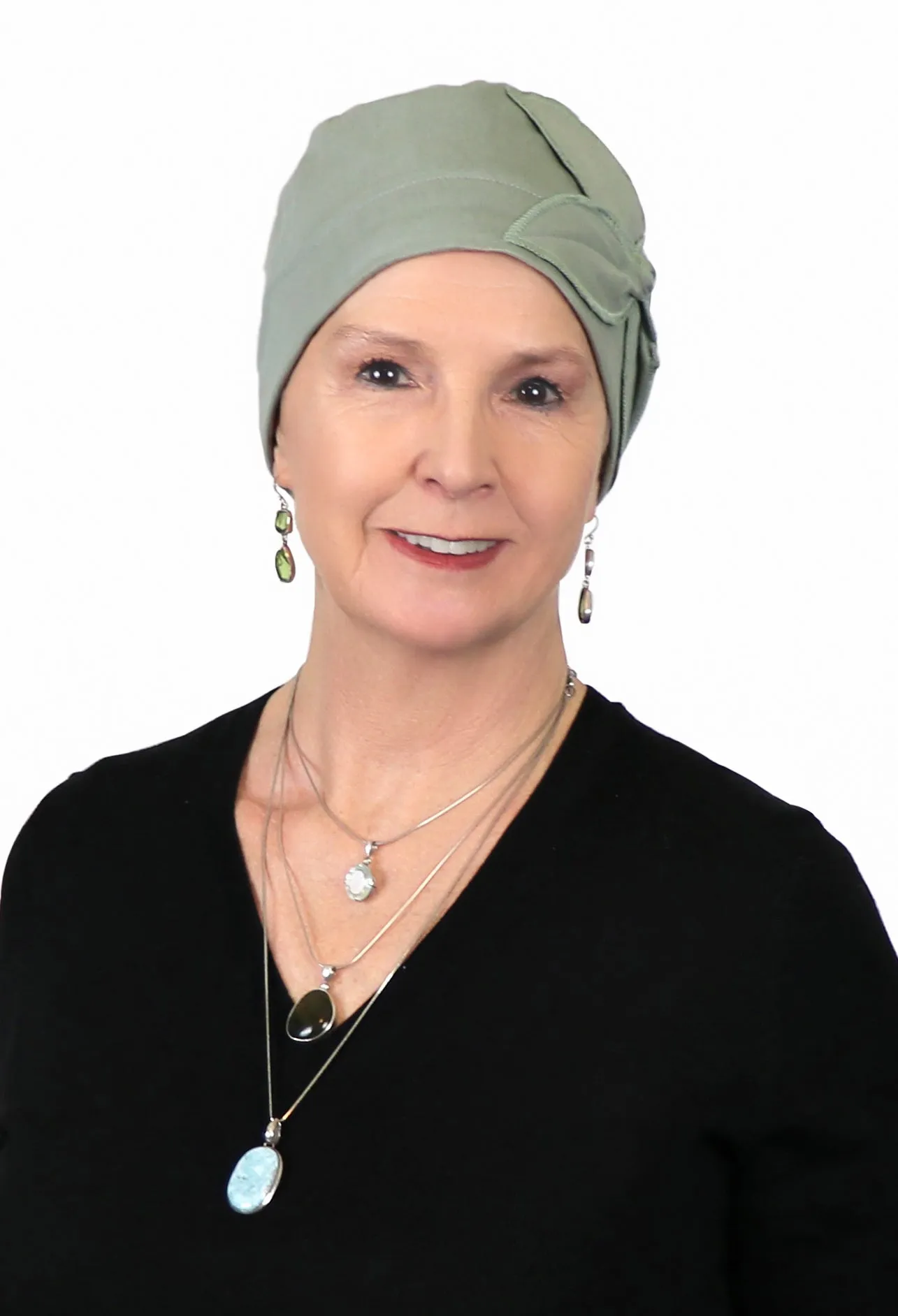 Combed Cotton Butterfly Beanie Chemo Headwear Turban for Women 50  UPF Sun Protection