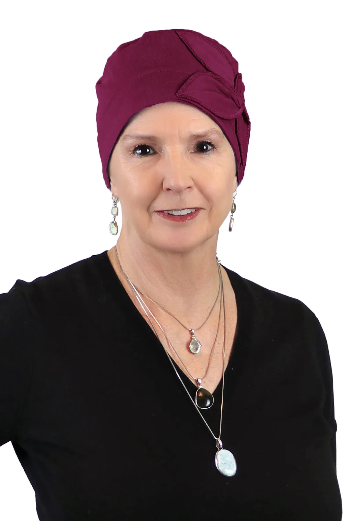 Combed Cotton Butterfly Beanie Chemo Headwear Turban for Women 50  UPF Sun Protection