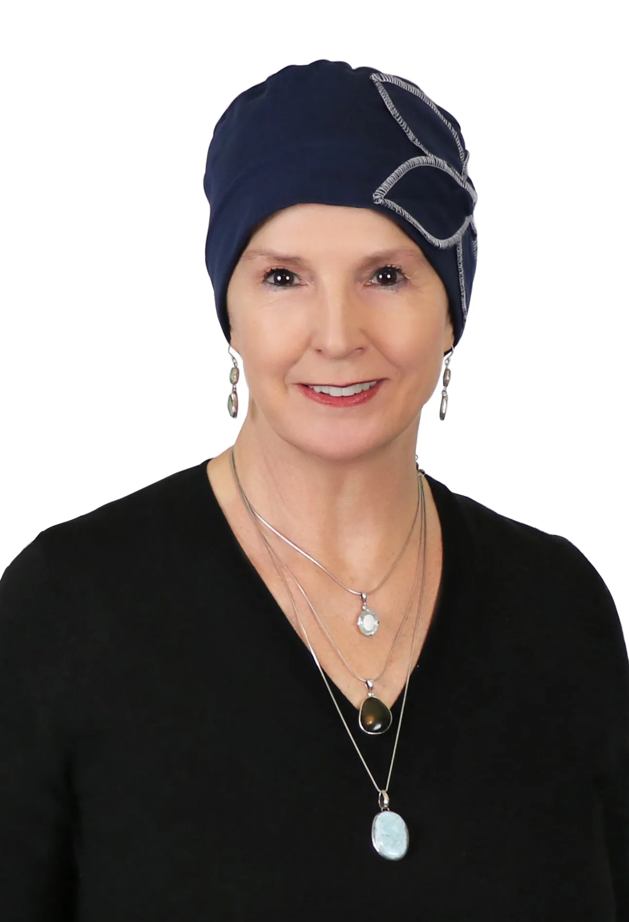 Combed Cotton Butterfly Beanie Chemo Headwear Turban for Women 50  UPF Sun Protection