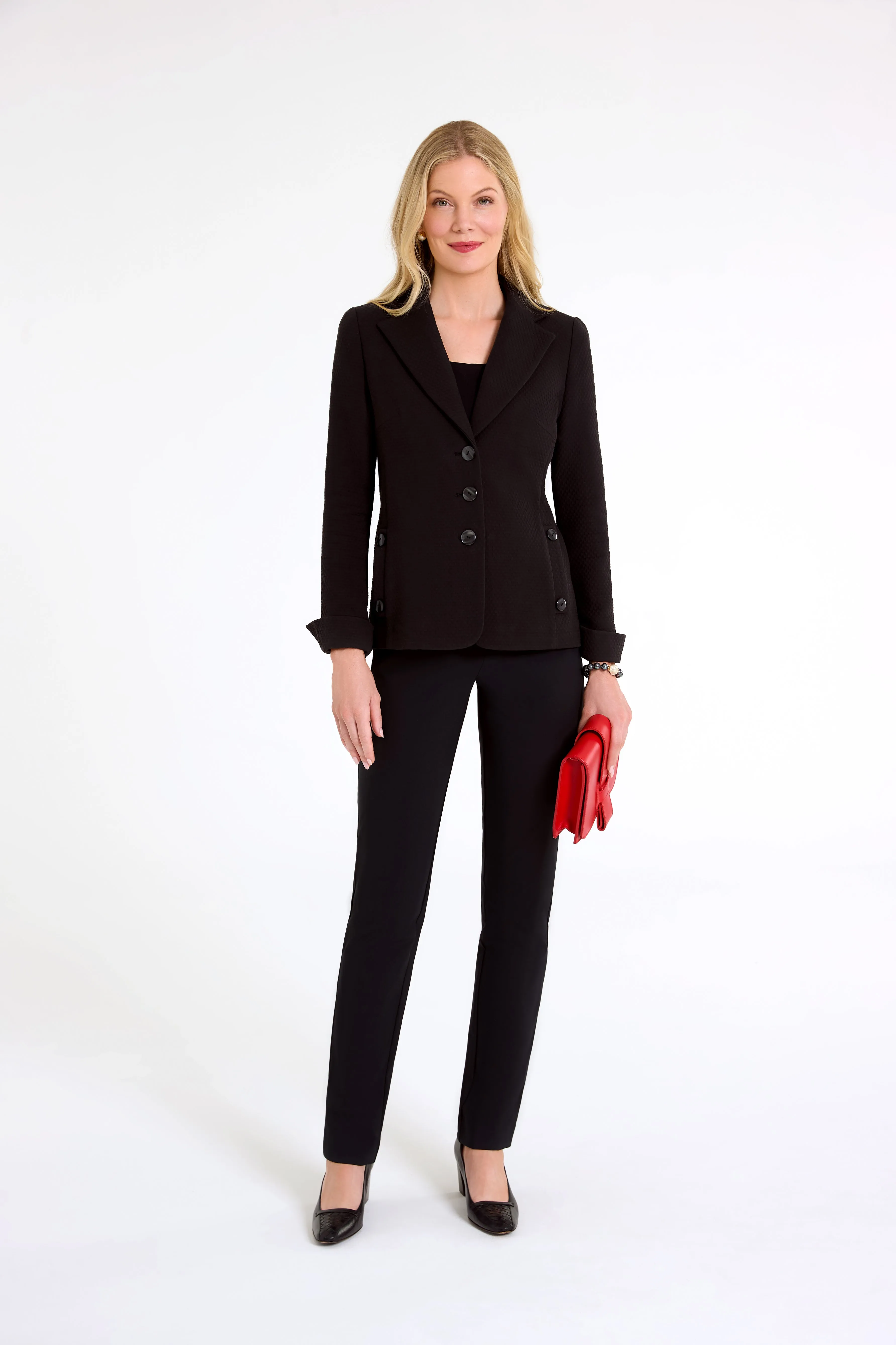 Cotton Diamond Jacquard Blazer