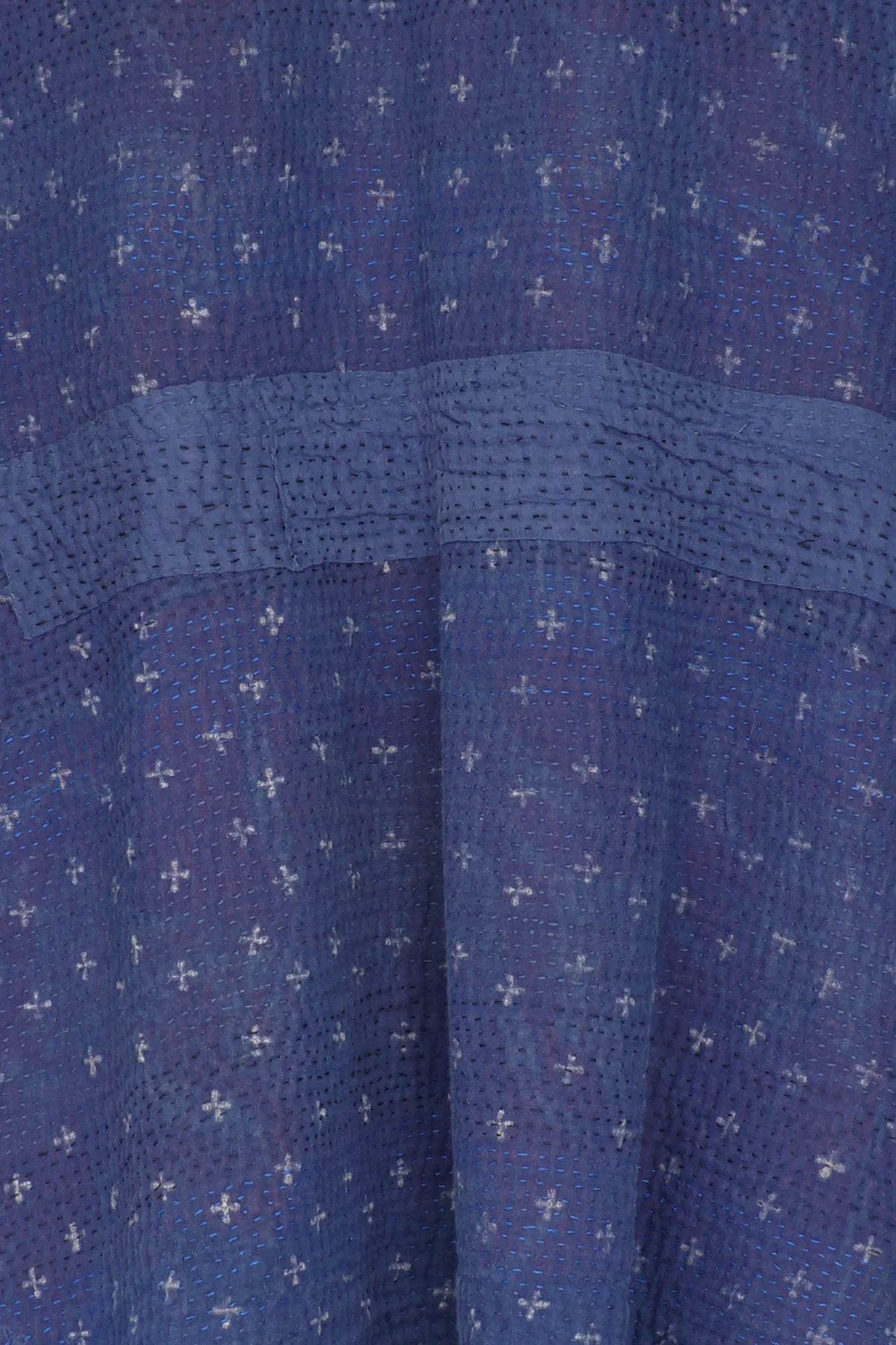 COTTON SILK SW PATCH KANTHA A-LINE JKT - ws4003-blu -