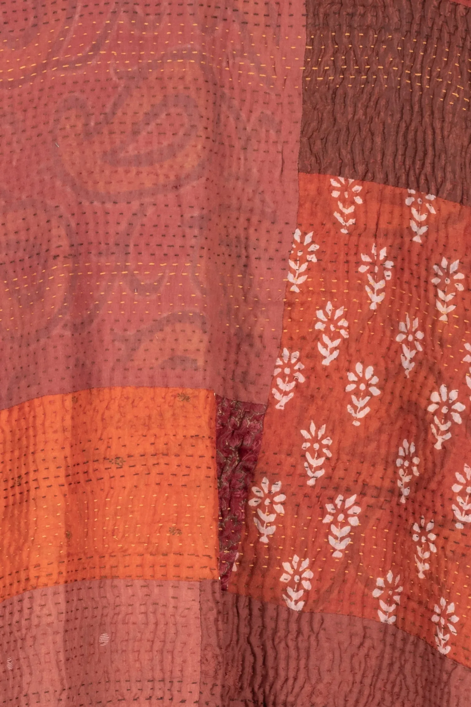 COTTON SILK SW PATCH KANTHA A-LINE JKT - ws4003-org -