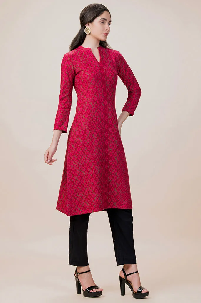 Cranberry Woolen Kurti