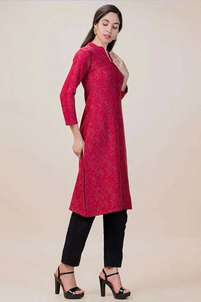 Cranberry Woolen Kurti